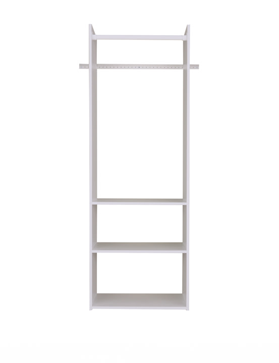 Easy Track RV1472 72 Inch High Hanging Tower Kit White Storage and Organization Closet Organizers Closet Systems