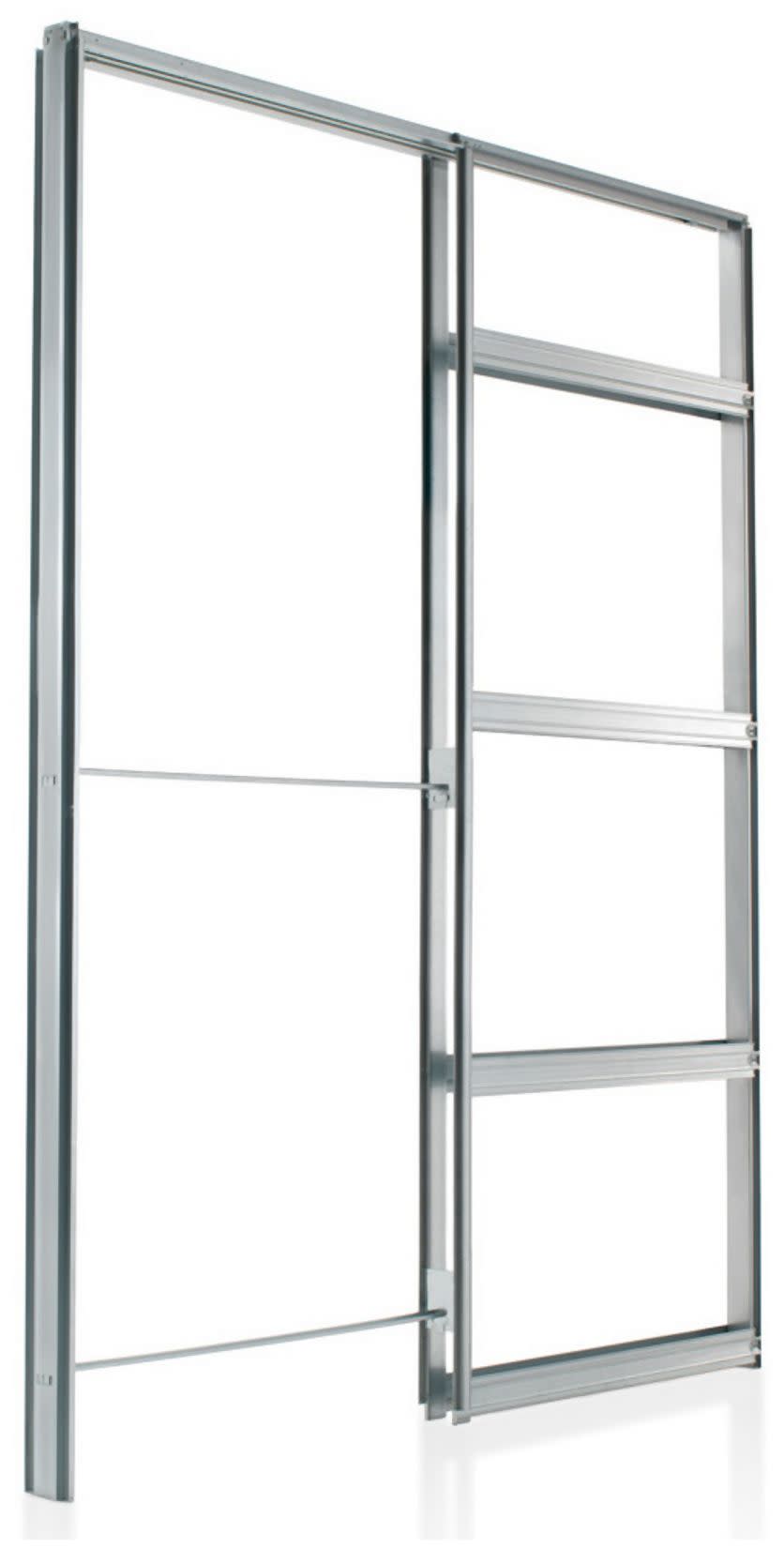 Photos - Interior Door Steel Eclisse EKQ2884 Pocket Door System  Frame Kit for 28" x 84" Doors with 2x6 Walls Galvanized  Doors Pocket Doors Fr 