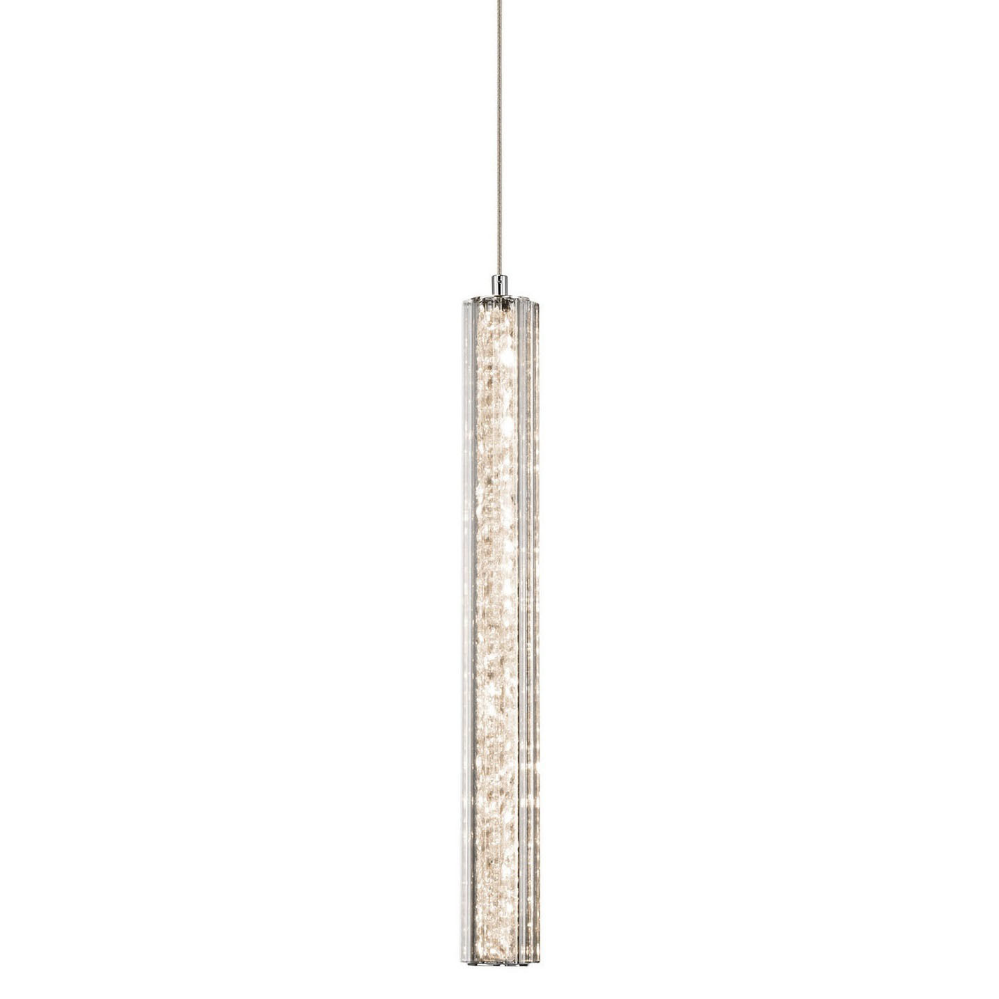 Photos - Chandelier / Lamp Elan Crushed Ice Pendant Neruda 2" Wide LED Mini Pendant Chrome Indoor Lighting Pendants 83339