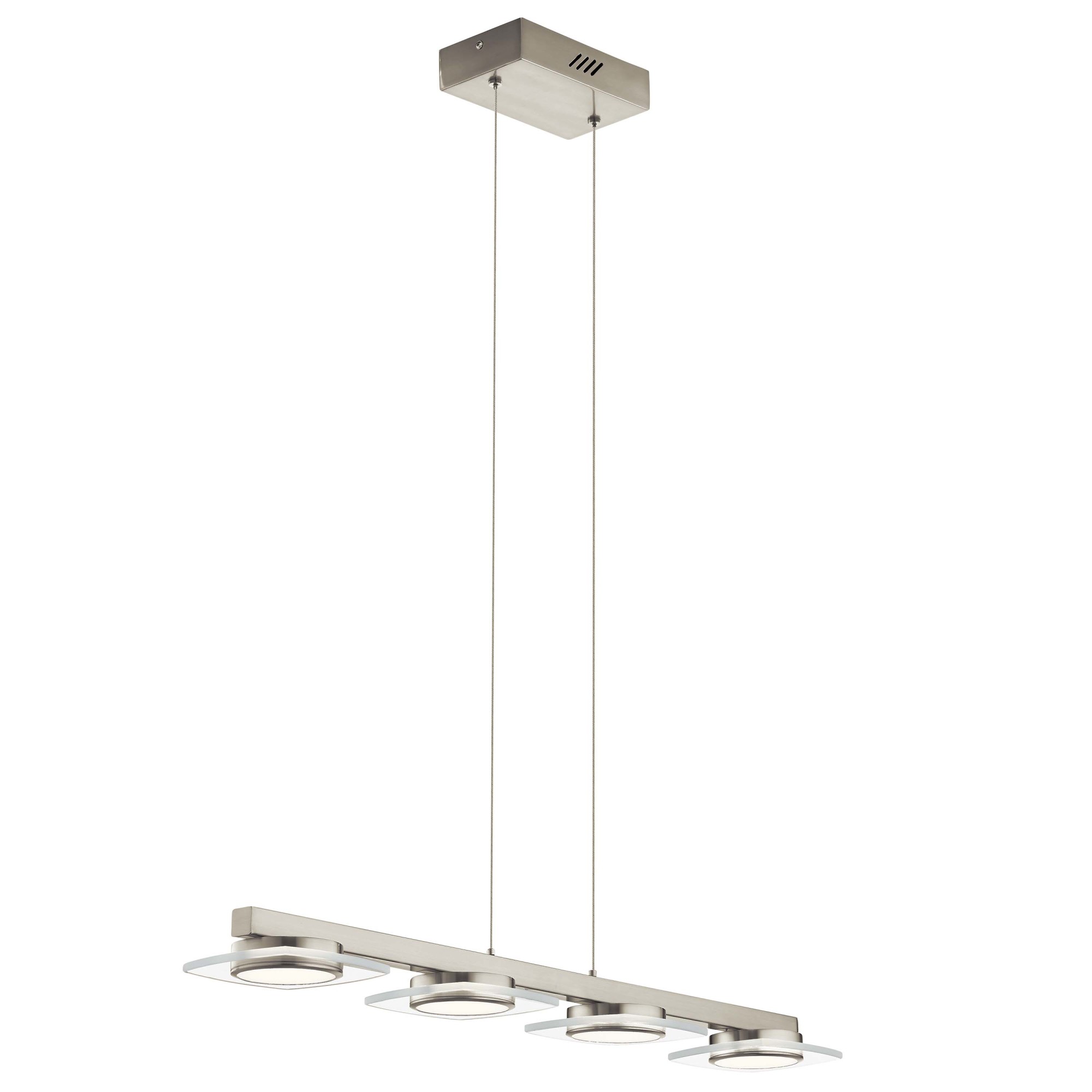 Photos - Chandelier / Lamp Elan Azenda LED Chandelier Azenda 4 Light 39-1/2" Wide Integrated LED Linear Chandelier Brushed Nickel Indoor Lighting Chand 
