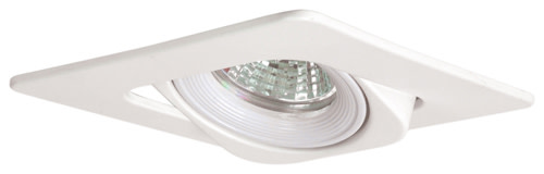Photos - Chandelier / Lamp ELCO EL2440 4" Bi Pin Adjustable Square Trim with Gimbal Ring White Recessed Lights Recessed Trims Adjustable Trims EL2440W