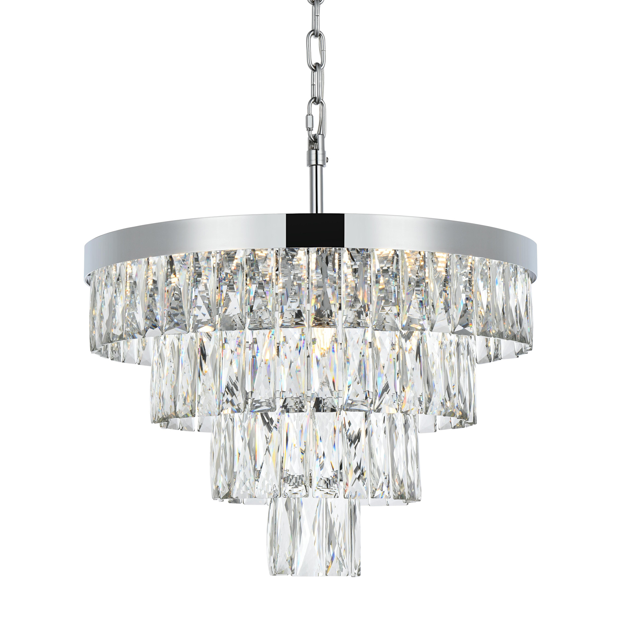 Photos - Chandelier / Lamp Elegant Lighting 1060D20 Josephine 10 Light 20" Wide Waterfall Chandelier Chrome Indoor Lighting Chandeliers 1060D20C
