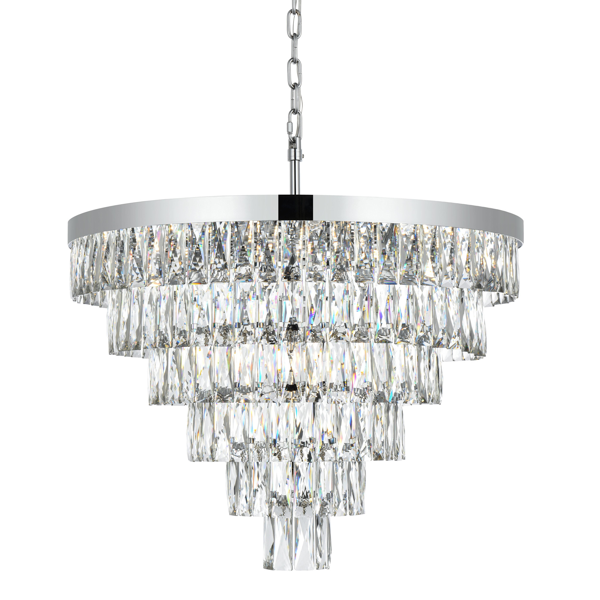 Photos - Chandelier / Lamp Elegant Lighting 1060D27 Josephine 13 Light 28" Wide Waterfall Chandelier Chrome Indoor Lighting Chandeliers 1060D27C
