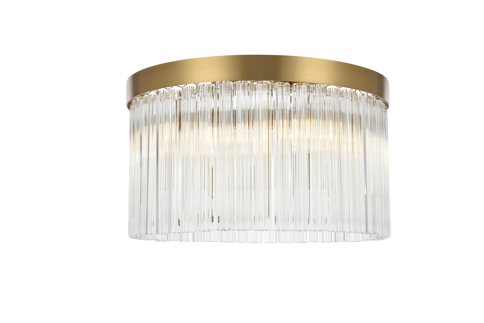 Photos - Chandelier / Lamp Elegant Lighting 1070F16 Harlow 4 Light 16" Wide Flush Mount Drum Ceiling Fixture Satin Gold Indoor Lighting Ceiling Fixture