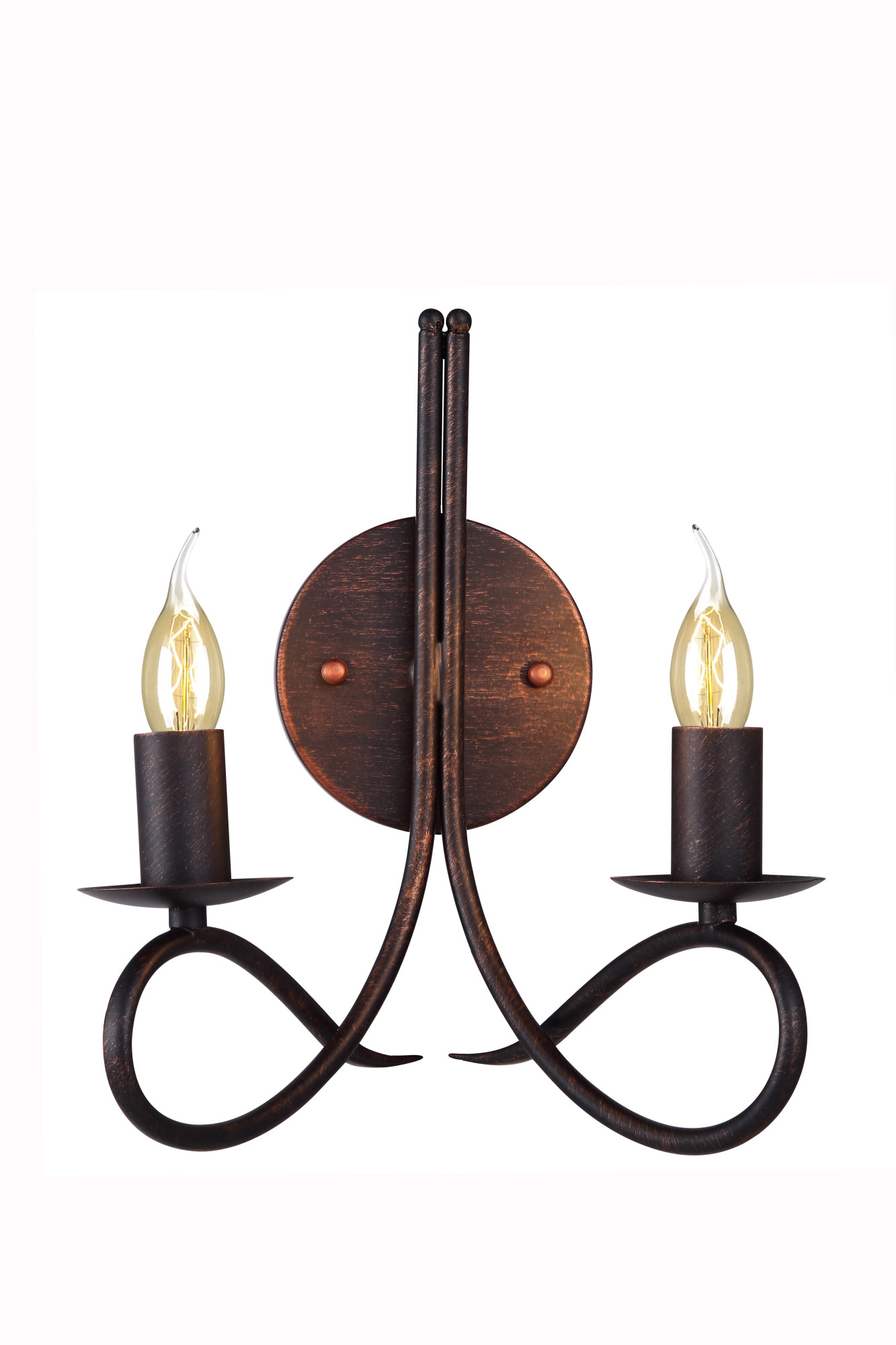 Photos - Chandelier / Lamp Elegant Lighting 1452W9 Lyndon 10" Wide 2 Light Wall Sconce from the Urban Classics Collection Dark Bronze Indoor Lighting W 