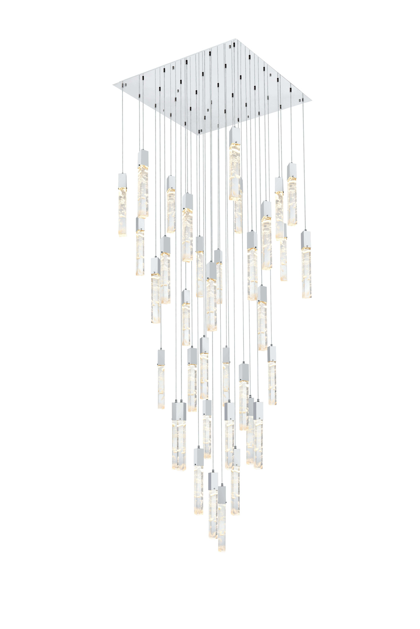 Photos - Chandelier / Lamp Elegant Lighting 2088G42 Aurora 42" Wide Crystal Chandelier Satin Gold Indoor Lighting Chandeliers 2088G42SG