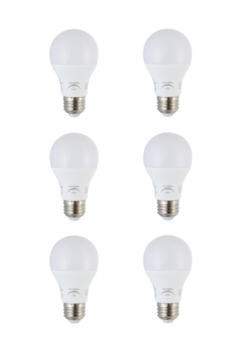 Photos - Light Bulb Elegant Lighting A19LED803-6PK Pack of (6) Raedyn 10 Watt A19 Medium  LED Bulbs - 800 Lumens 2700K and 80CRI White Bulb (E26)