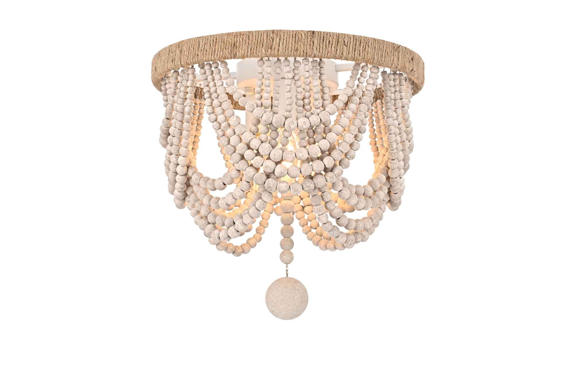 Photos - Chandelier / Lamp Elegant Lighting LD306F12 Jolie 3 Light 12" Wide Flush Mount Drum Ceiling Fixture Antique White Indoor Lighting Ceiling Fixt