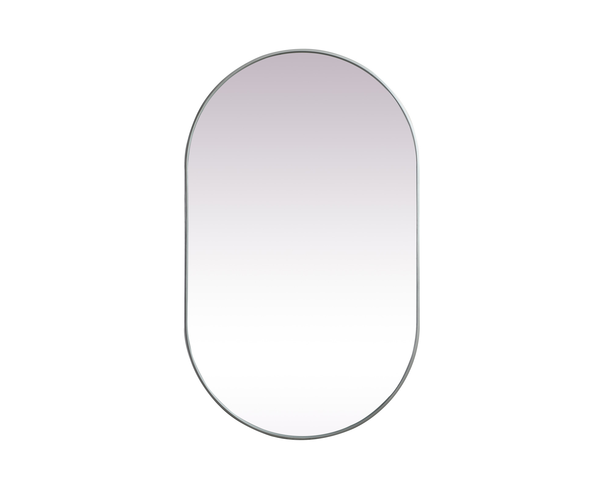 Photos - Wall Mirror Elegant Lighting MR2A3660 Asha 36" W x 60" H Oval Framed Accent Mirror Silver Home Decor Mirrors Accent Mirror MR2A3660SIL