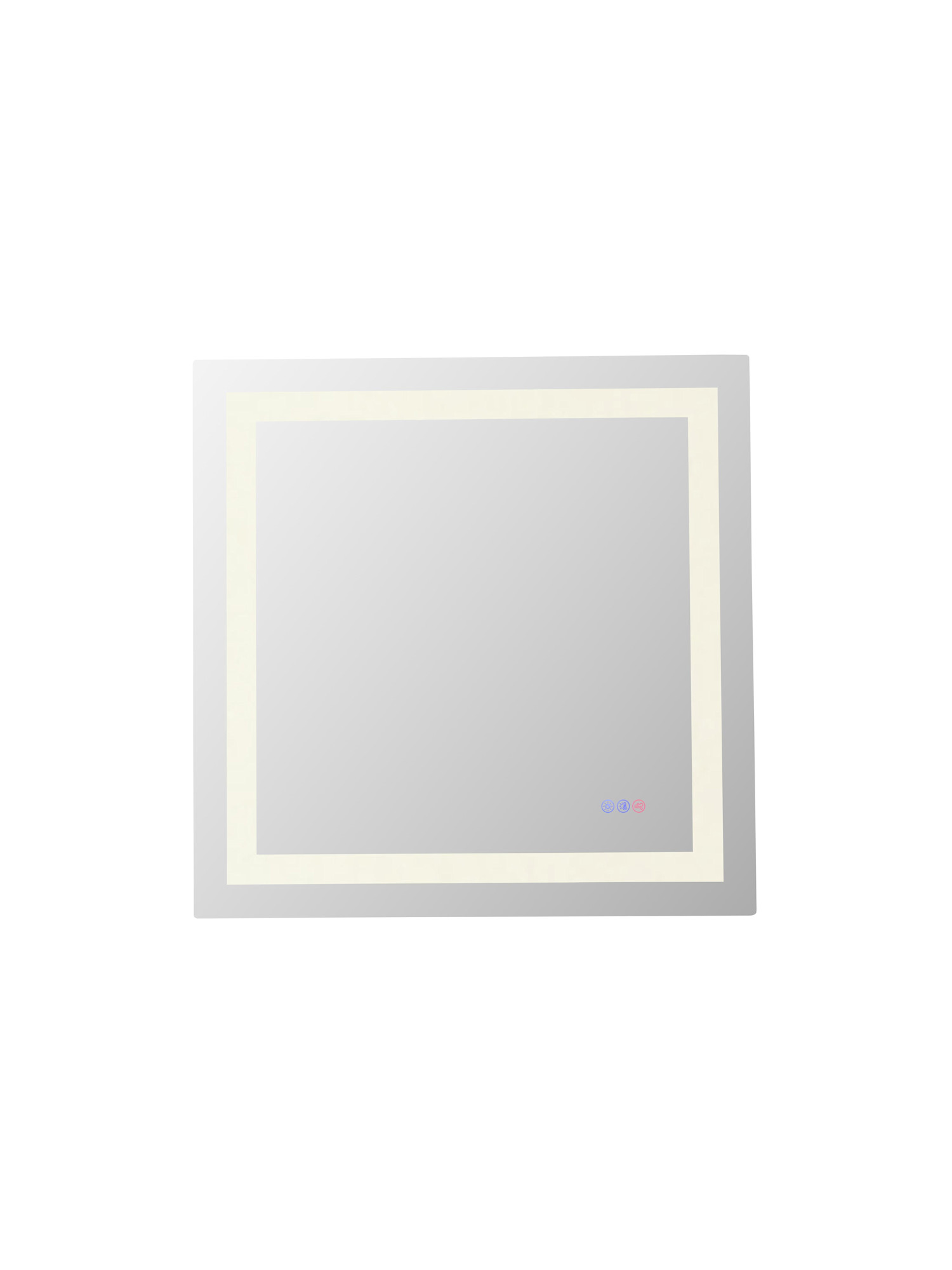 Photos - Bathroom Mirror Elegant Lighting MRE83030 Riven 30" Rectangular Flat Frameless Wall Mounted  with Lighting White Home Decor M 