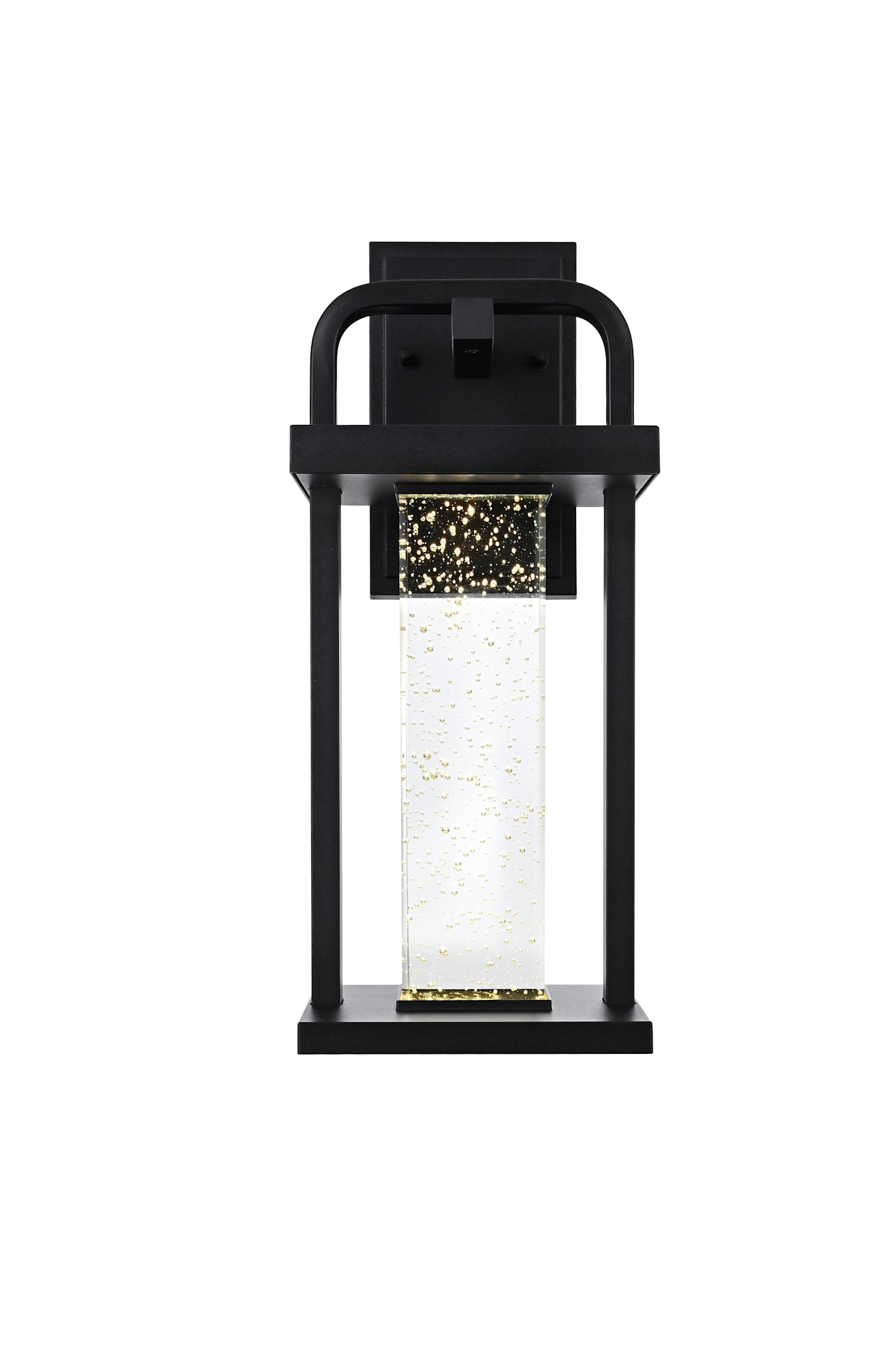 Photos - Floodlight / Street Light Elegant Lighting OD602W15 Uriah 16" Tall Outdoor Wall Sconce Black Outdoor Lighting Wall Sconces OD602W15BK 