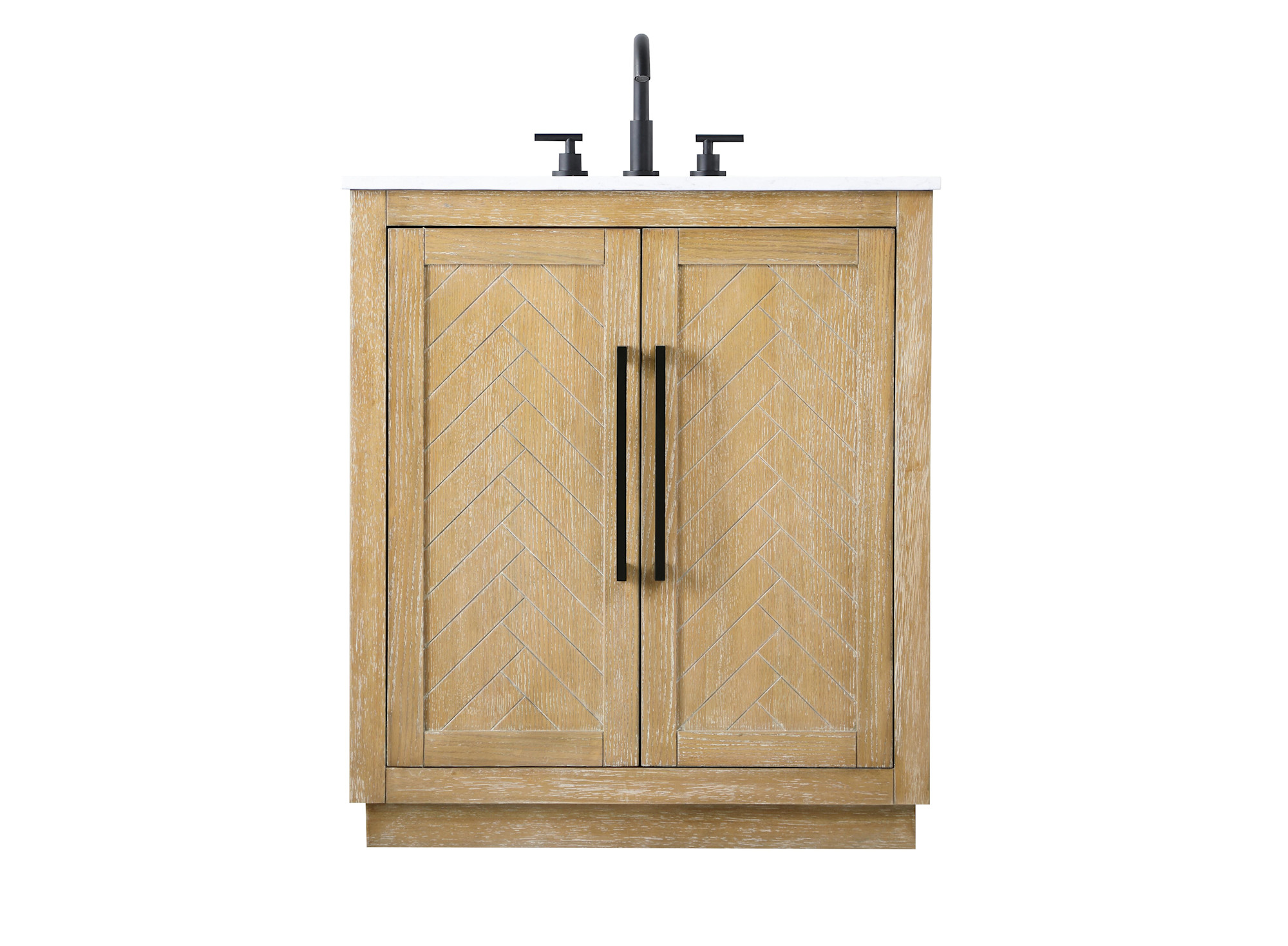 Photos - Washbasin cabinet Elegant Lighting VF29030 Chase 30" Free Standing Single Basin Vanity Set with Cabinet and Engineered Stone Vanity Top Linen 