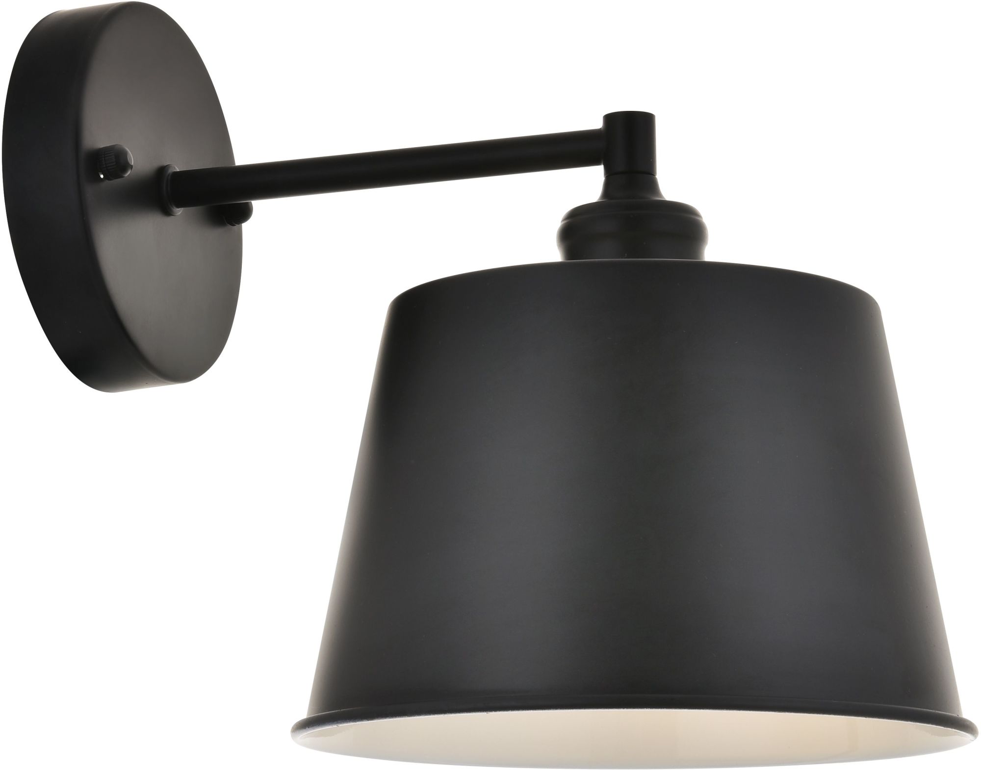 Photos - Chandelier / Lamp Elegant Lighting LD4058W8 Nota Single Light 9" Tall Wall Sconce Black Indoor Lighting Wall Sconces LD4058W8BK 