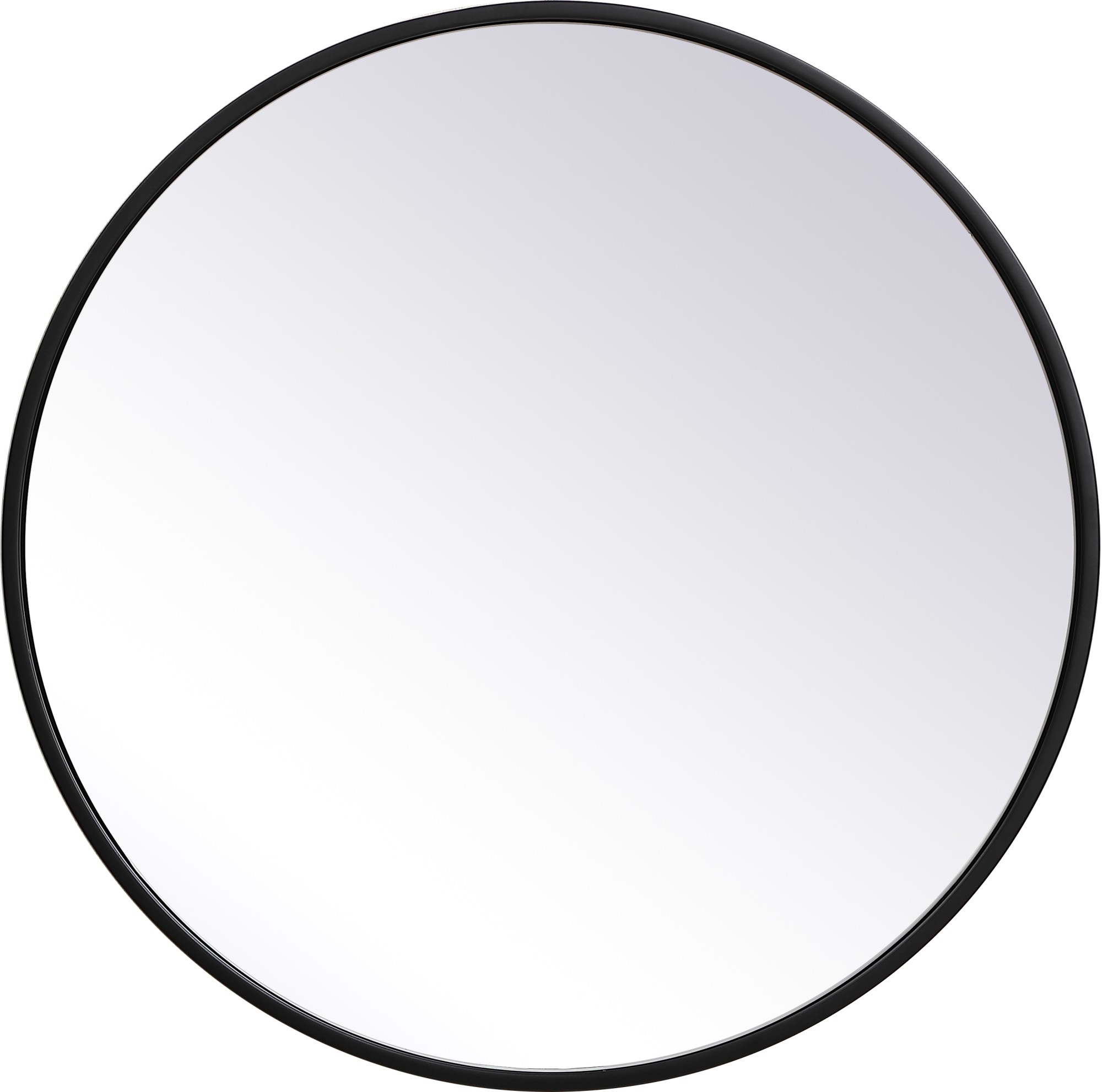 Elegant Lighting MR4821 Eternity 21" Diameter Traditional Circular Framed Bathroom Wall Mirror Black Home Decor Mirrors Bathroom Mirror