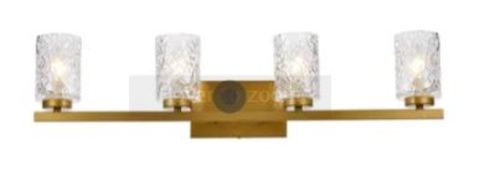 Elegant Lighting LD7028W32 Cassie 4 Light 32" Wide Vanity Light Brass Indoor Lighting Bathroom Fixtures Vanity Light