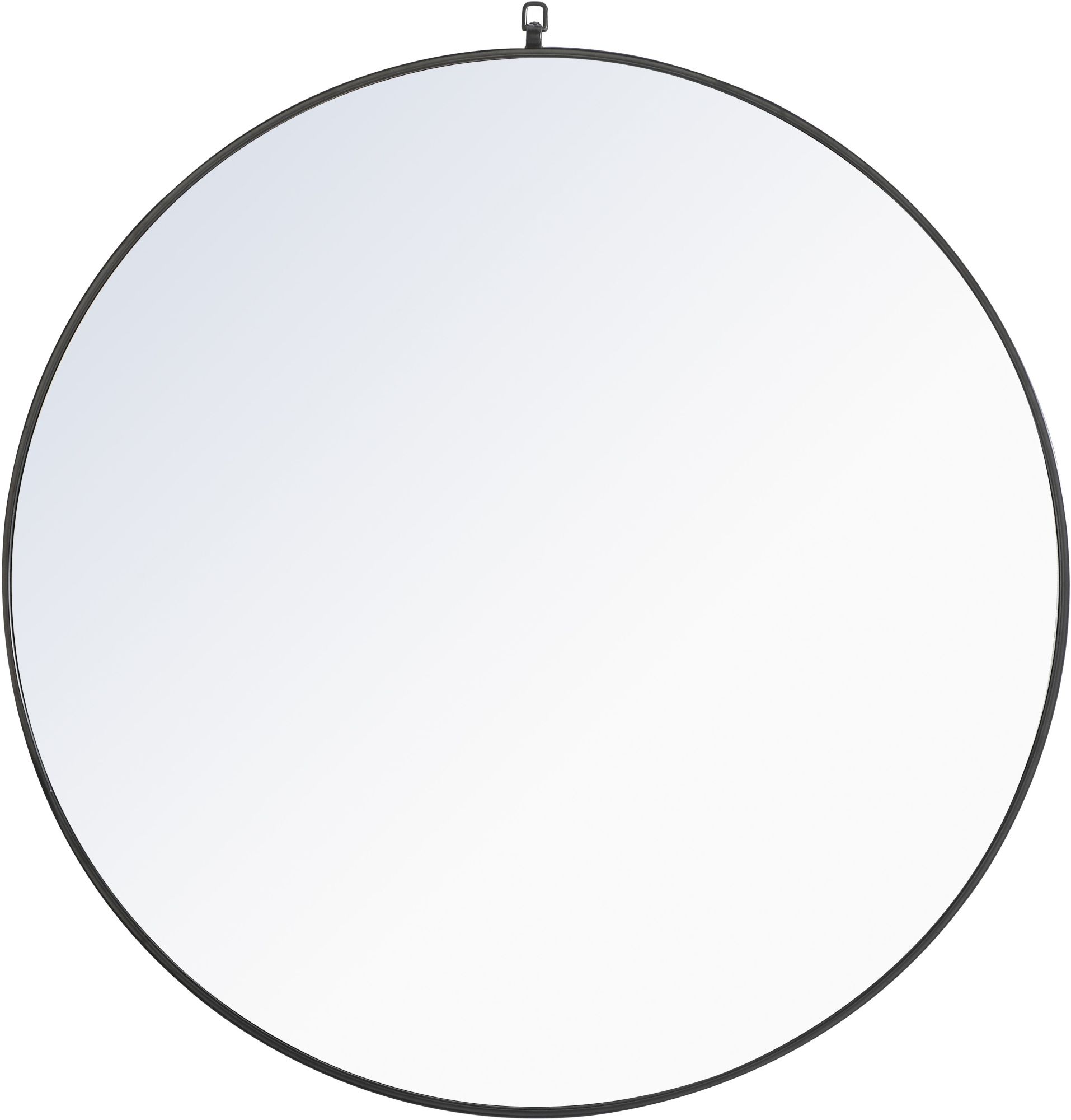 Photos - Wall Mirror Elegant Lighting MR406X-48 Eternity 48" Diameter Circular Metal Framed Accent  Black Home Decor Mirrors Accent Mi 
