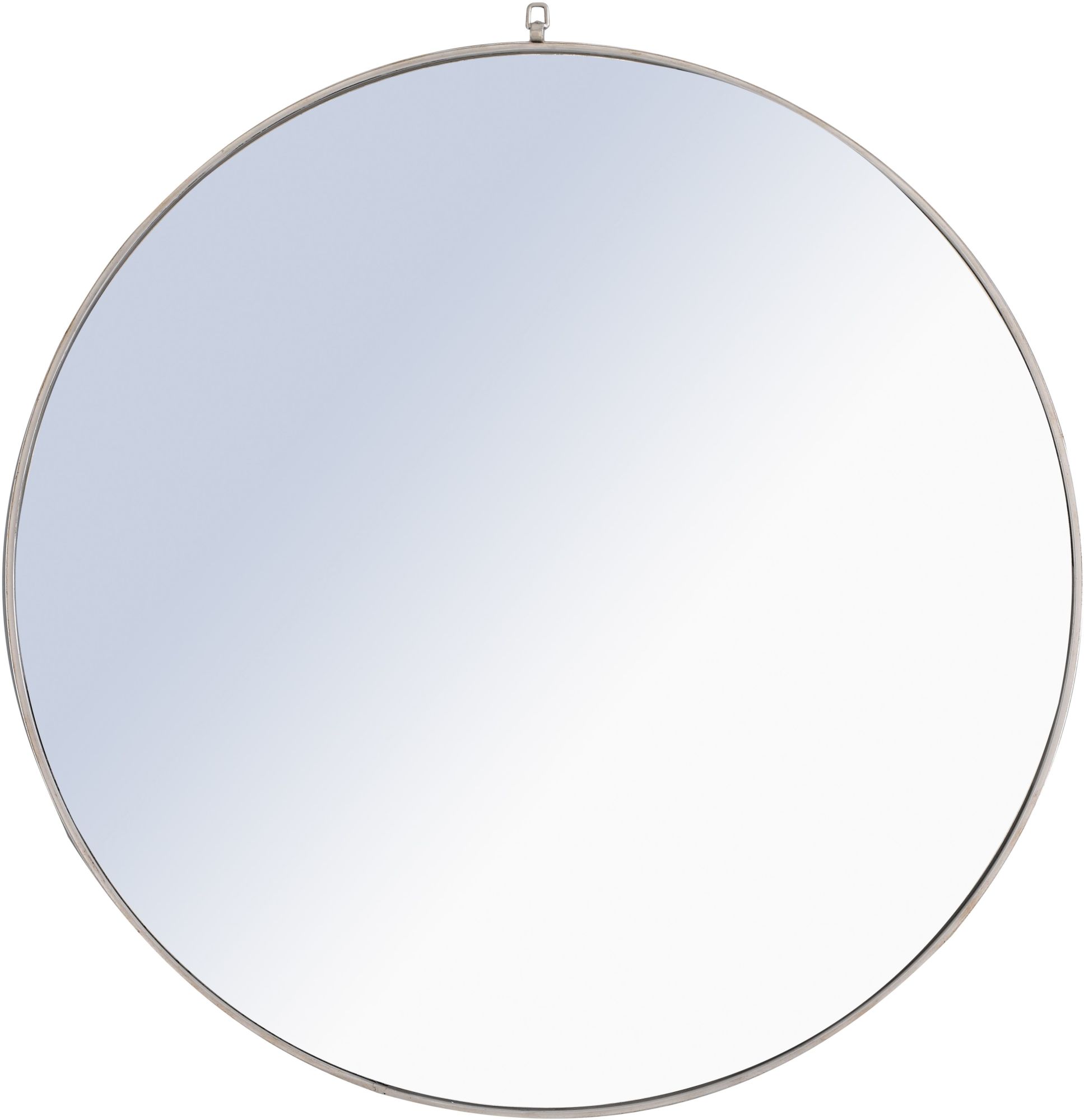 Photos - Wall Mirror Elegant Lighting MR406X-48 Eternity 48" Diameter Circular Metal Framed Accent  Silver Home Decor Mirrors Accent M 