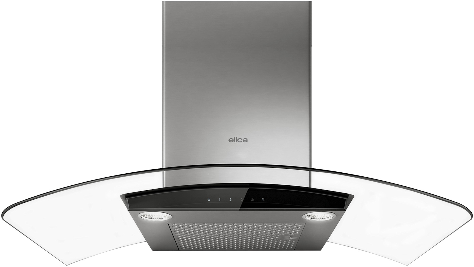 Photos - Cooker Hood Elica ECM6363 Como Series 600 CFM 36 Inch Wide Wall Mounted Range Hood with CFM Reduction System Stainless Steel / Black Gla