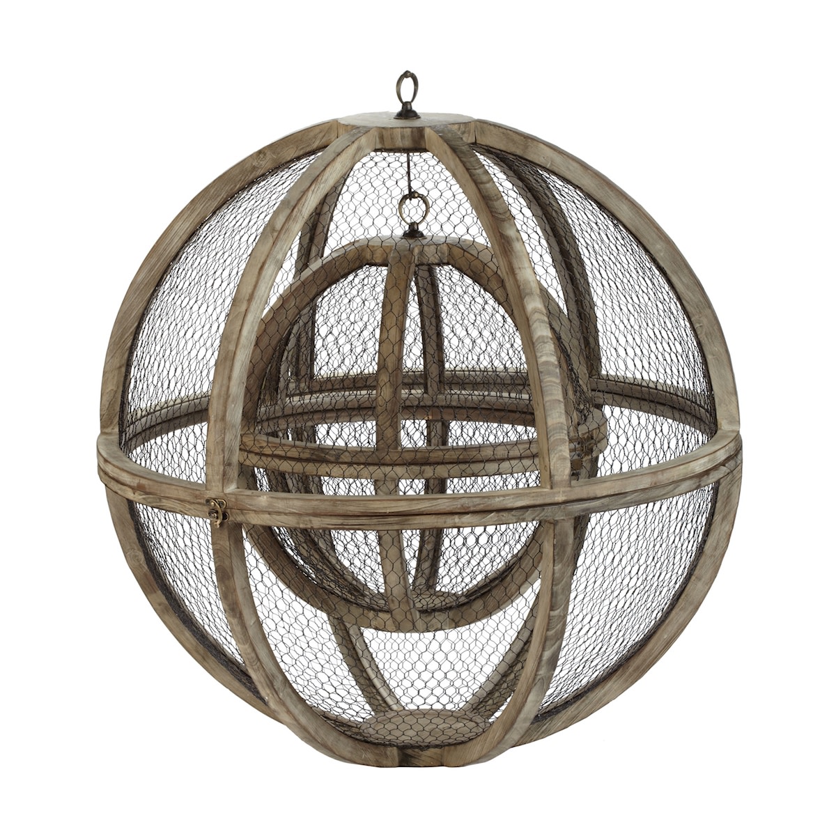Photos - Other Decoration Atlas Elk Home 594017 Wire  Spheres-Set Of 2 Natural Home Decor Accents Statues & Figurines 