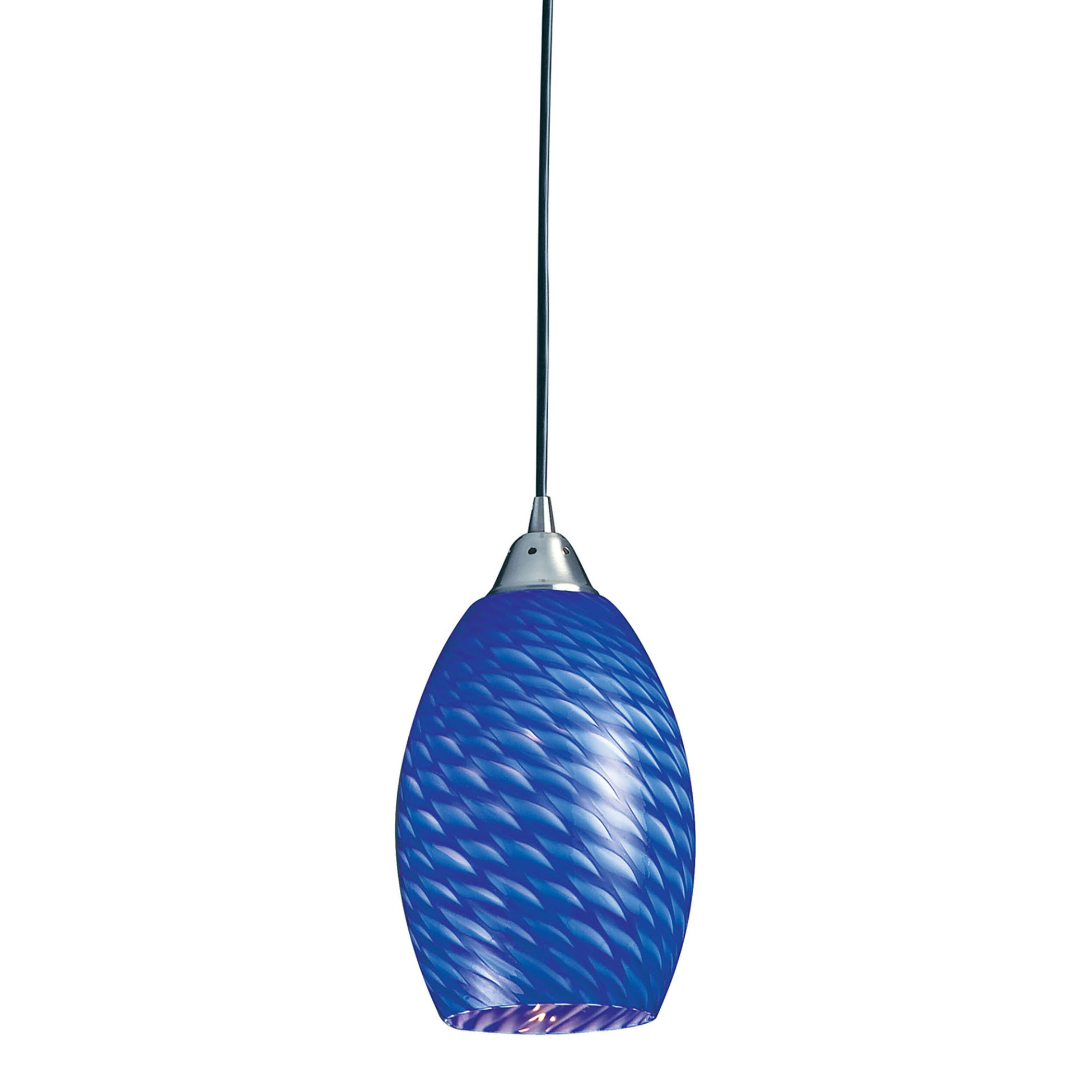 Photos - Chandelier / Lamp Elk Lighting 517-1 Mulinello 1 Light 6" Wide Mini Pendant with Hand Blown Glass Shade Sapphire Indoor Lighting Pendants 517