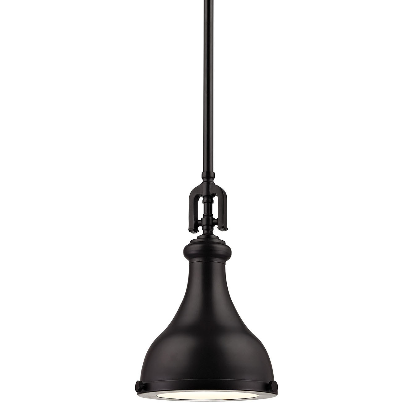 Photos - Chandelier / Lamp Wide Elk Lighting 57060/1 Rutherford Single Light 9"  Mini Pendant with Round Canopy and Bronze Metal Shade Oil Rubbed Bronze 