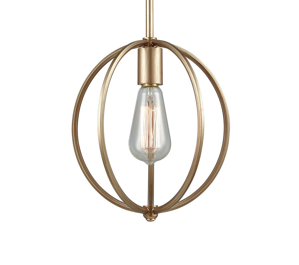 Photos - Chandelier / Lamp Stanton Elk Lighting 12845/1  Single Light 10" Wide Pendant Matte Gold Indoor Lighting Pendants 