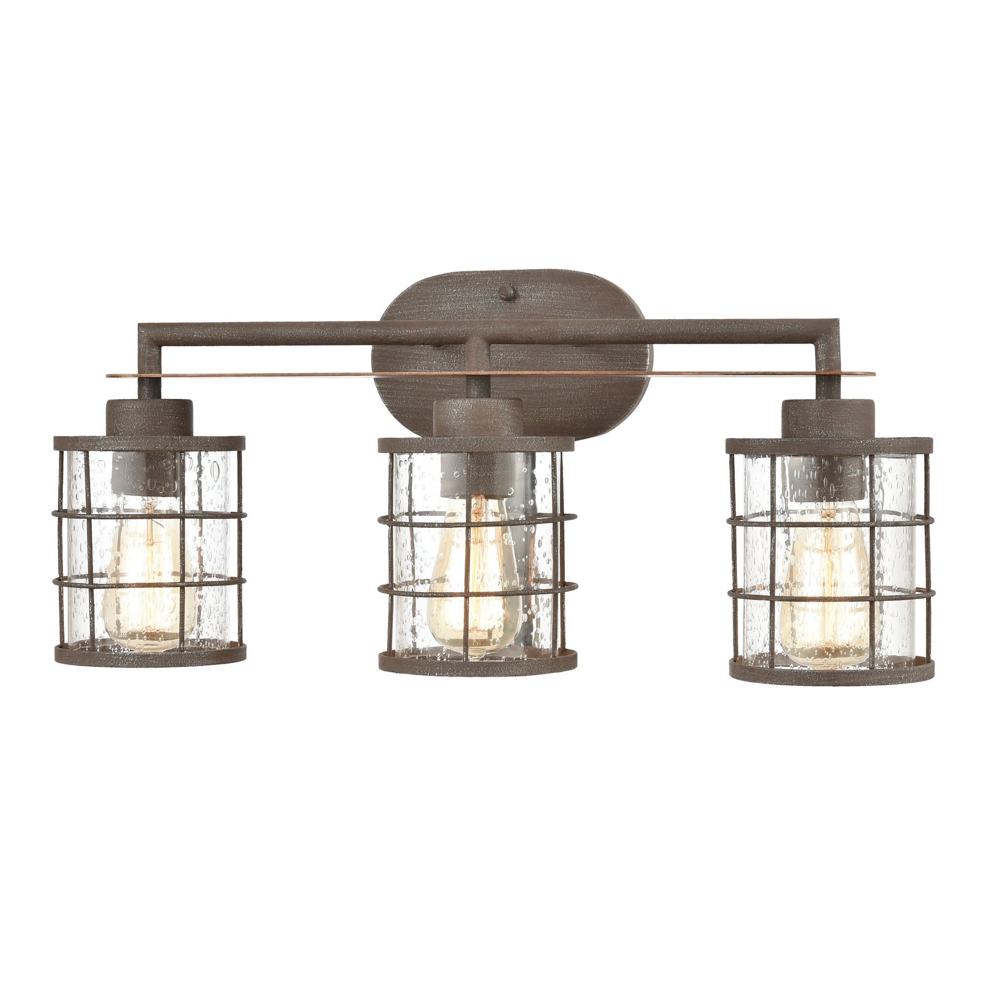 Photos - Chandelier / Lamp Gilbert Elk Lighting 18365/3  3 Light 24" Wide Bathroom Vanity Light Rusted Coffee / Light Wood Indoor Lighting Bathroom Fixt 