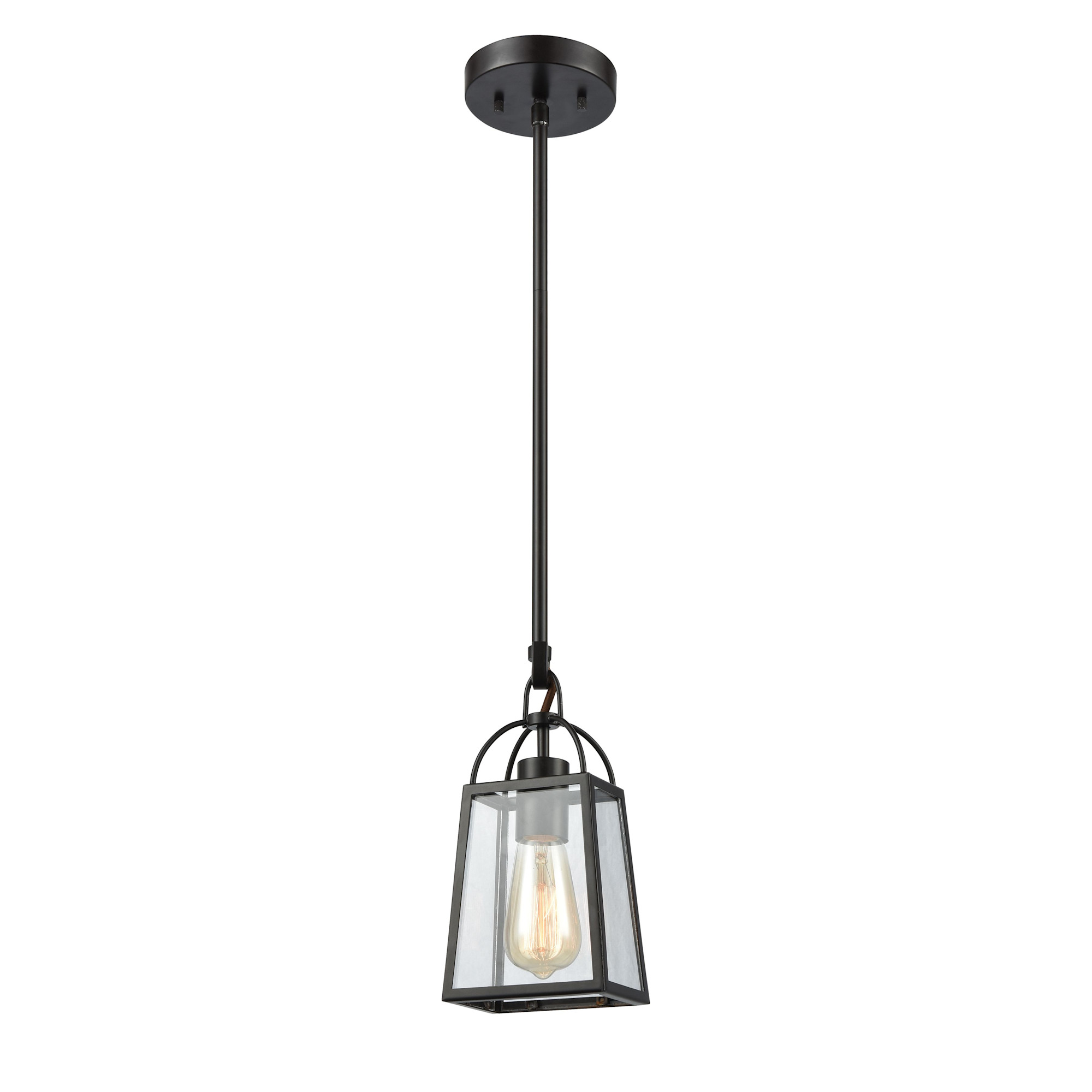Elk Lighting 46274/1 Barnside Single Light 5" Wide Mini Pendant Oil Rubbed Bronze Indoor Lighting Pendants