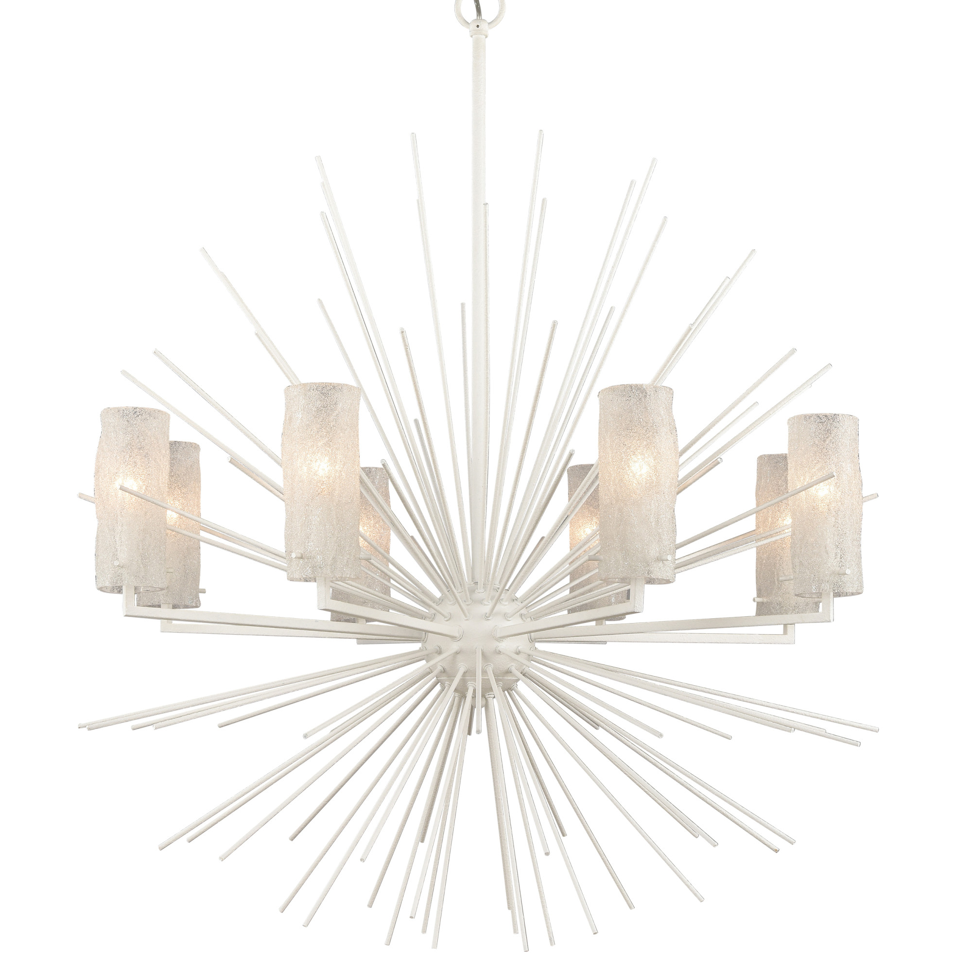 Photos - Chandelier / Lamp Elk Lighting 82088/8 SeaUrchin 8 Light 34" Wide Chandelier White Coral Indoor Lighting Chandeliers