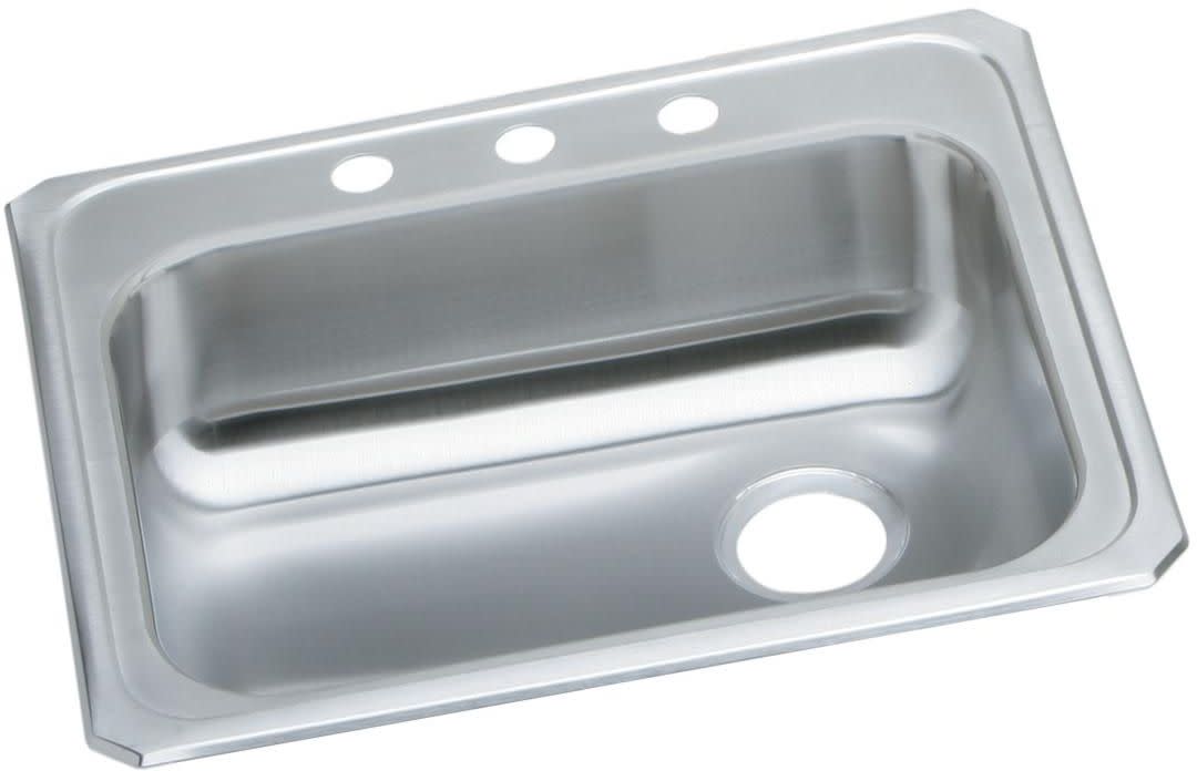 Photos - Kitchen Sink Elkay GECR2521R Celebrity 25" Drop In Single Basin Stainless Steel  3 Faucet Holes Sinks s Stainless 