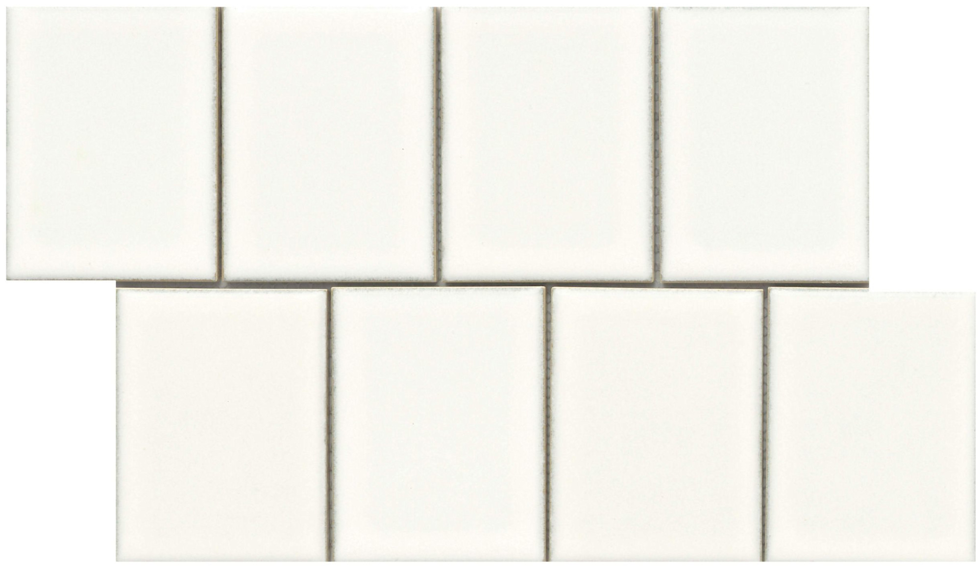 Emser Tile W50CUAD0914MOP Cuadro - 9" x 14" Square Wall Tile - Glossy Semi-Gloss Visual - Sold by Sheet (0.93 SF/Sheet) White Flooring Tile