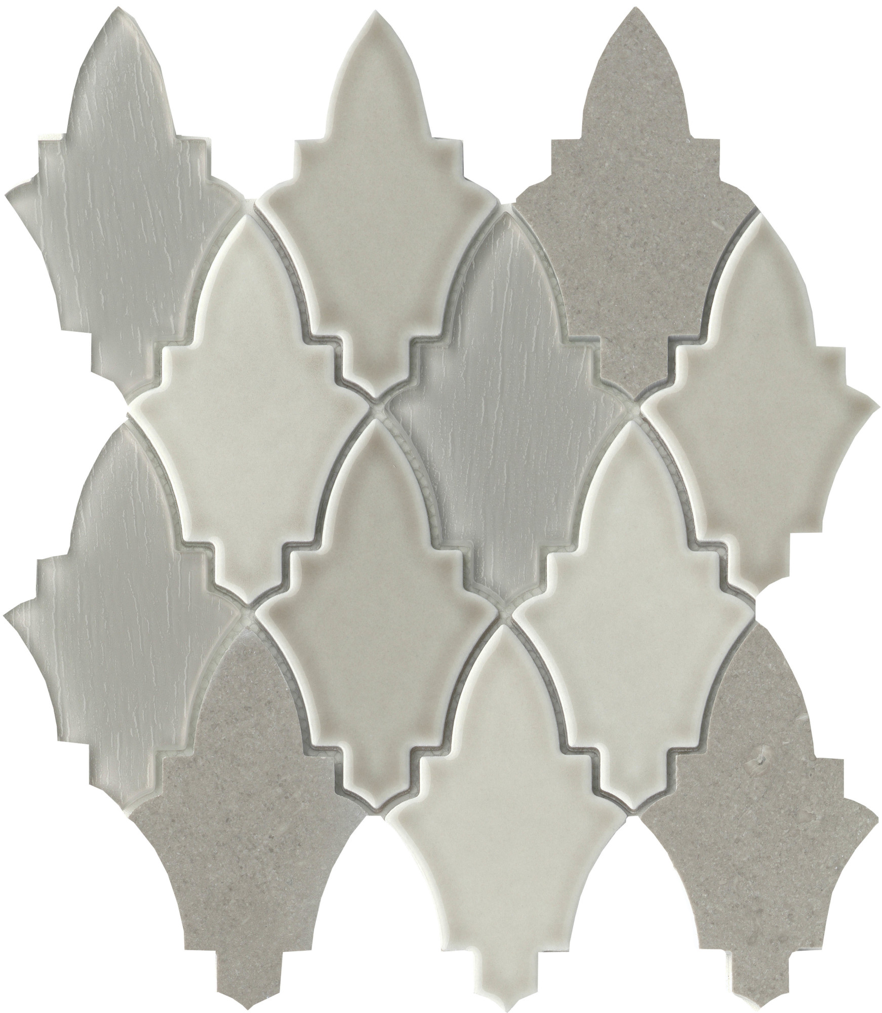 Emser Tile W94FLEU1112MO Fleur - 11" x 12" Specialty Arabesque/Baroque Mosaic Wall Tile - Polished Tile Visual - Sold by Piece (0.92 SF/Sheet) Roza