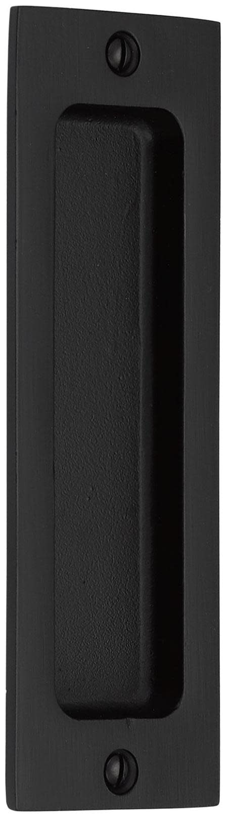 Photos - Other for Repair Emtek 220406 6 Inch Tall Sandcast Bronze Modern Rectangular Flush Pull for Sliding Doors Flat Black Hardware Accessories and 