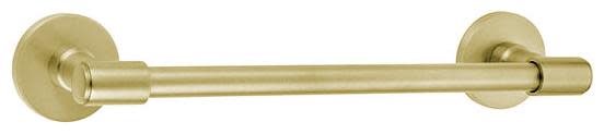 Emtek 29025 Transitional Brass 12 Inch Towel Bar Satin Brass Bathroom Hardware and Accessories Bathroom Hardware Towel Bars