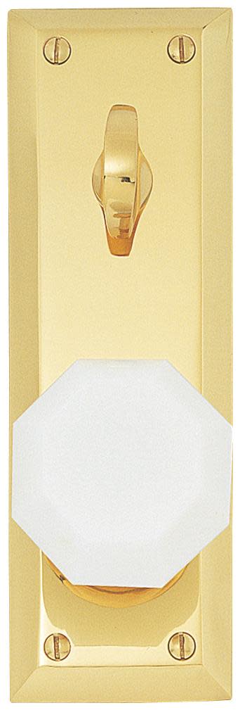 Emtek 8085 7-1/8" Height Quincy Sideplate Classic Brass Dummy Keyed Set Polished Brass Door Hardware Door Levers Dummy Door Levers