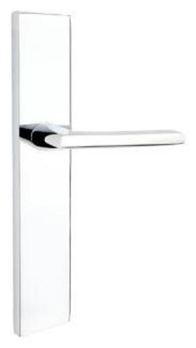 Emtek 8141 10 Inch Stretto Rectangular Passage Sideplate Entry Set from the Brass Modern Collection Polished Chrome Door Hardware Door Levers Passage