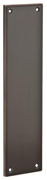 Photos - Other for Repair Emtek 86436 3 Inch x 12 Inch Modern Push Plate Oil Rubbed Bronze Door Accessory Door Plates Push Plates 
