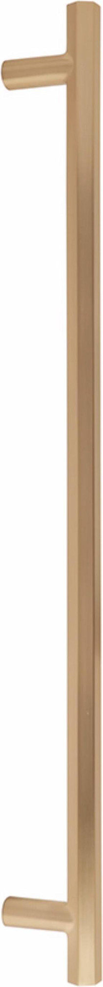 Emtek BTB87004 Mod Hex 18 Inch Center to Center Appliance Pull Set from the Urban Modern Collection - Back to Back Mounting Satin Brass Cabinet