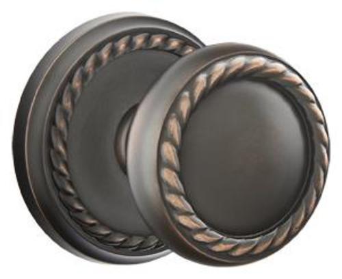 Emtek Rope Knob Designer Brass Passage Door Knobset - Oil Rubbed Bronze - C810RKUS10B