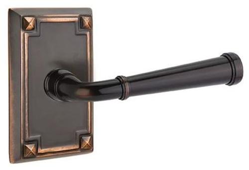 Emtek M520ME Merrimack Mortise Privacy Door Lever Set and Lock Body with Magnetic Latch Oil Rubbed Bronze Door Hardware Mortise Locks Privacy Mortise