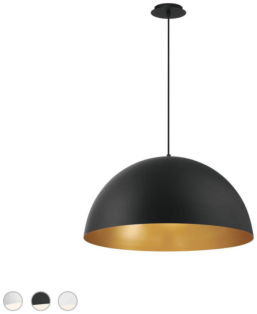 Photos - Chandelier / Lamp Eurofase Lighting 37218 Laverton 24" Wide LED Pendant Black / Gold Indoor Lighting Pendants 37218-022