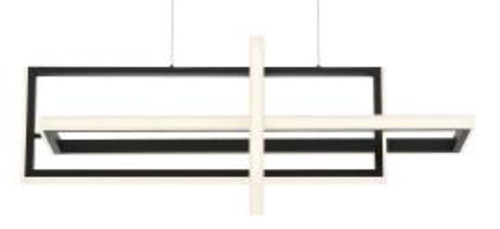 Photos - Chandelier / Lamp Bordo Eurofase Lighting 39323  3 Light 38" Wide LED Abstract Chandelier Matte Black Indoor Lighting Chandeliers 39323-019 