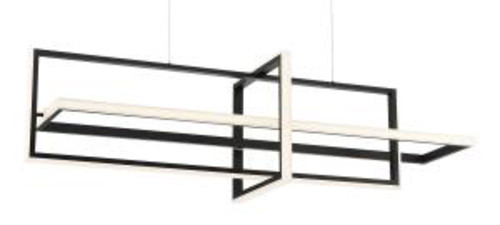 Photos - Chandelier / Lamp Eurofase Lighting 39324 Bordo 3 Light 56" Wide LED Abstract Chandelier Matte Black Indoor Lighting Chandeliers 39324-016