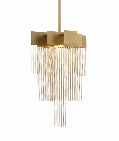 Photos - Chandelier / Lamp Wide Eurofase Lighting 44370 Bloomfield 8"  LED Pendant Gold Indoor Lighting Pendants 44370-022 
