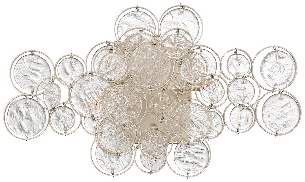 Photos - Chandelier / Lamp Trento Eurofase Lighting 45452 11" Tall Wall Sconce Silver Indoor Lighting Wall Sconces 45452-017