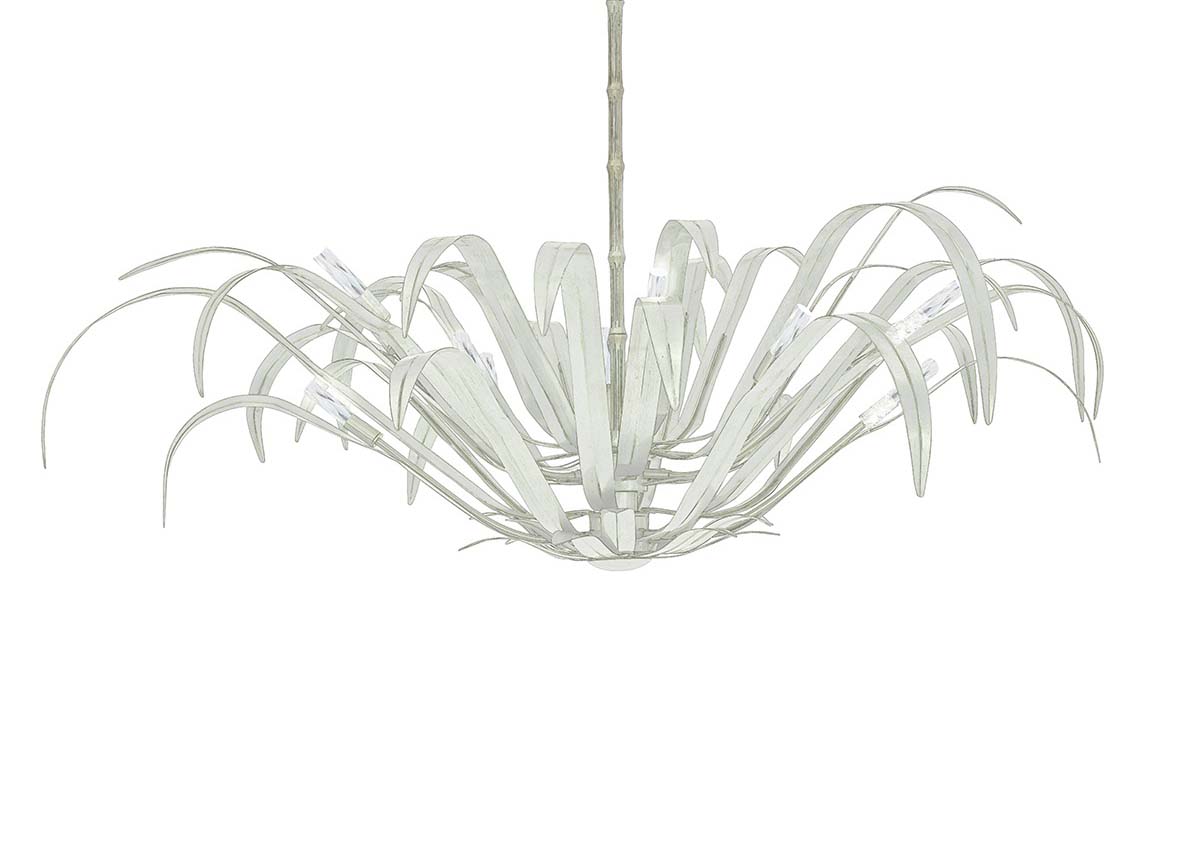 Photos - Chandelier / Lamp Eurofase Lighting 46433 Kagra 12 Light 56" Wide Chandelier Distressed White Indoor Lighting Chandeliers 46433-022