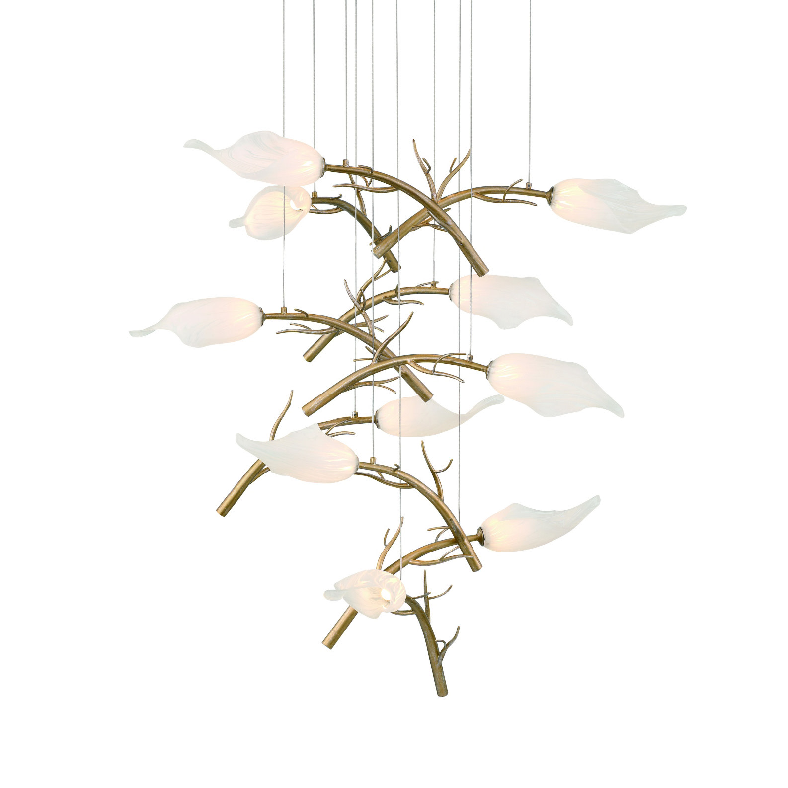 Photos - Chandelier / Lamp Eurofase Lighting 47229 Matera 27" Wide LED Abstract Chandelier Gold Indoor Lighting Chandeliers 47229-013
