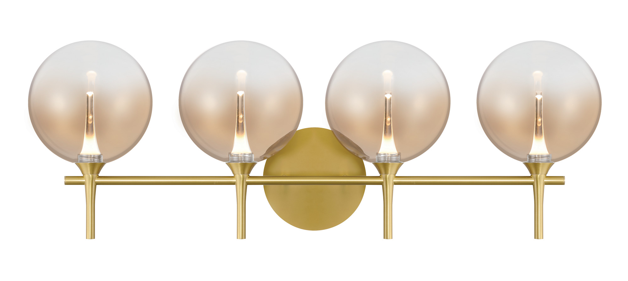 Photos - Chandelier / Lamp Wide Eurofase Lighting 48917 Iissa 4 Light 30"  Vanity Light Gold Indoor Lighting Bathroom Fixtures Vanity Light 48916-035 