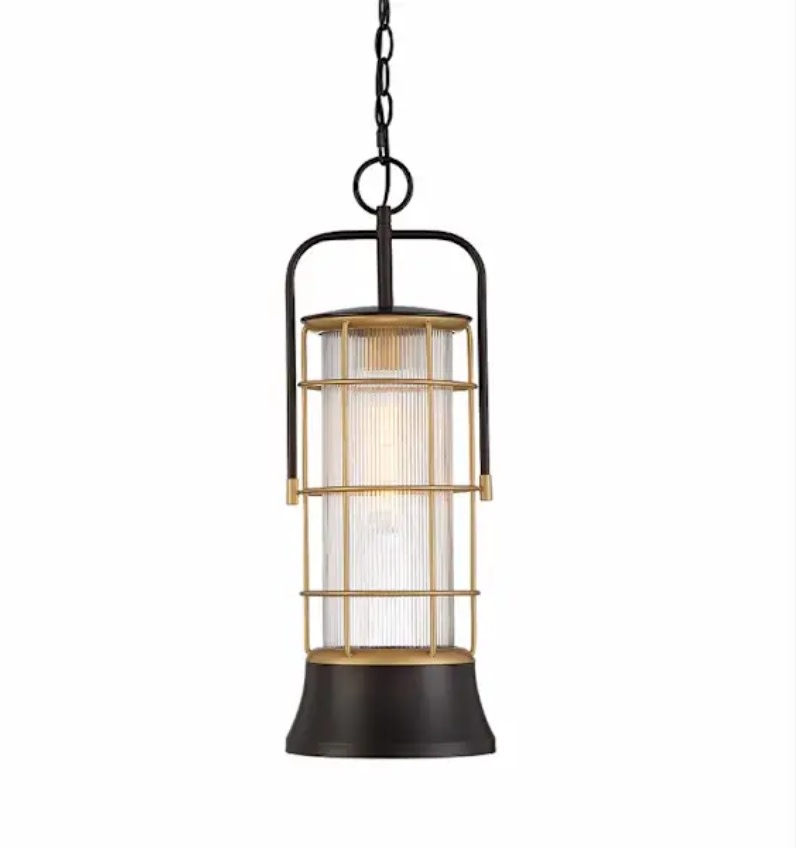 Photos - Chandelier / Lamp Wide Eurofase Lighting 44266 Rivamar 8"  Pendant Gold / Black Indoor Lighting Pendants 44266-011 