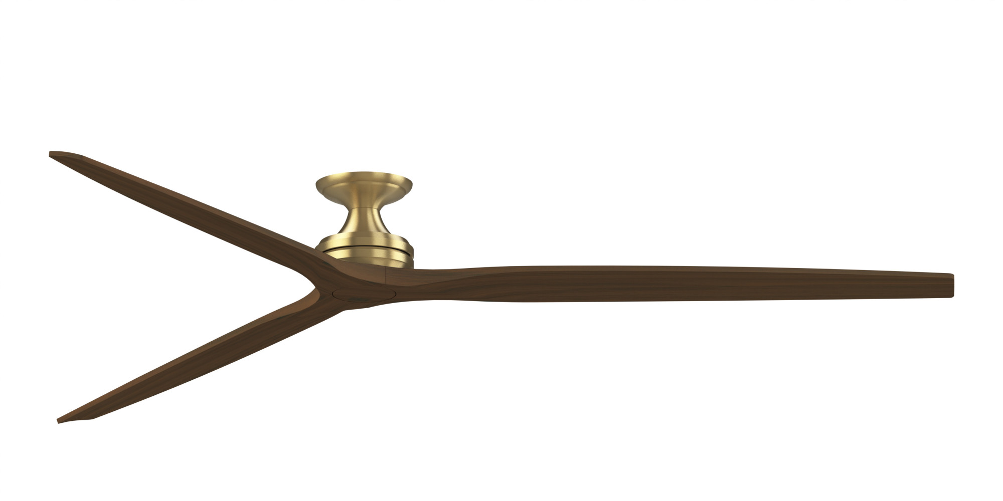 Fanimation Spitfire DC-KIT-96-F Spitfire DC 96" 3 Blade Indoor / Outdoor Smart Ceiling Fan Brushed Satin Brass / Whiskey Wood Fans Ceiling Fans Indoor